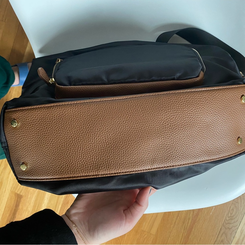 Black and Brown Tommy Bahama Nylon Work Tote Bag - Picture 7 of 8